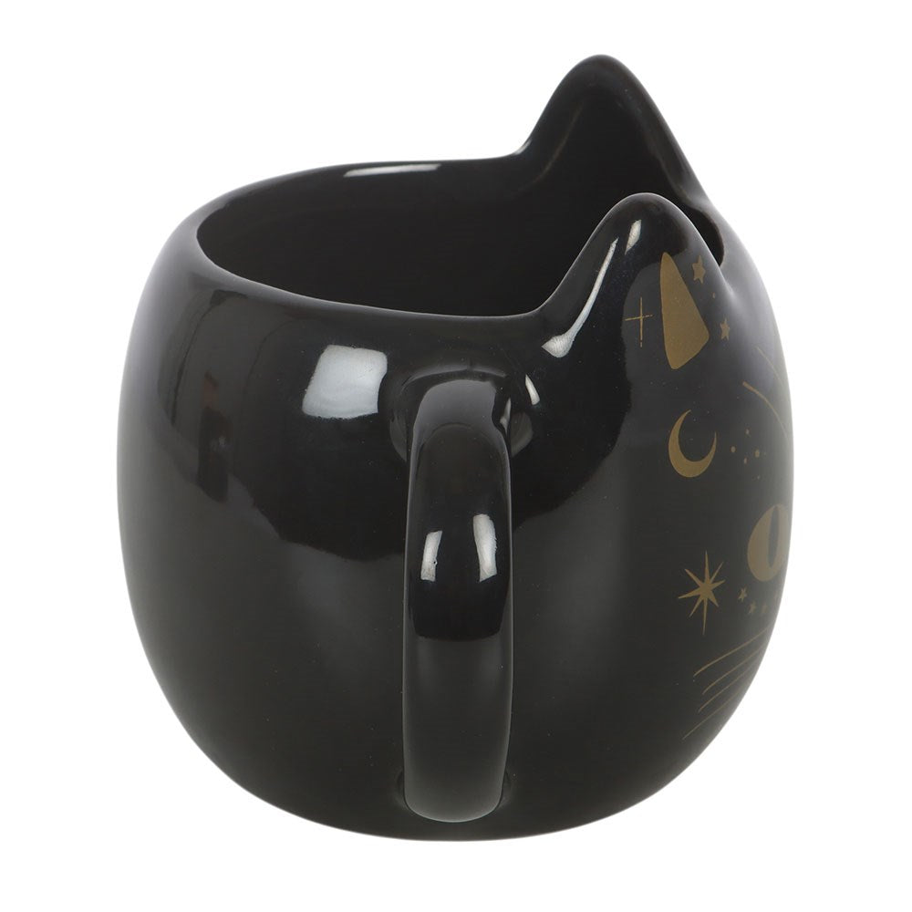 Gothic Gifts Magick Black Cat Face Mug