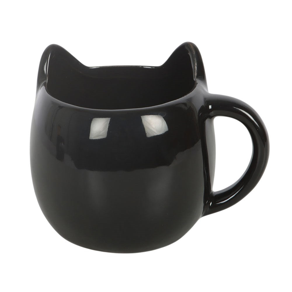 Gothic Gifts Magick Black Cat Face Mug