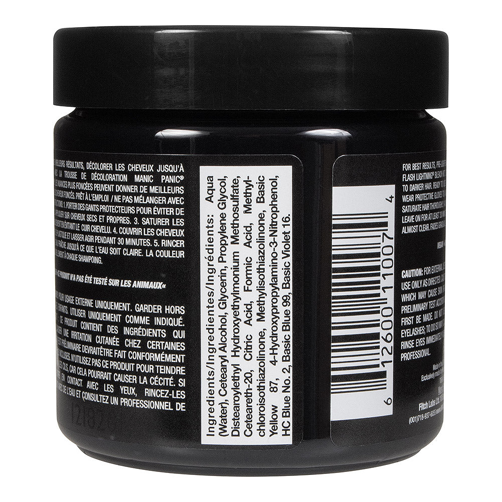 Manic Panic Raven jar back - black semi permanent hair dye 118ml vegan ingredients