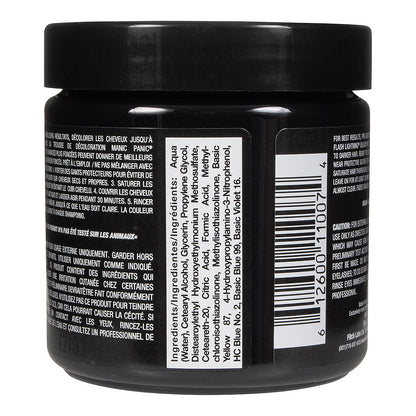 Manic Panic Raven jar back - black semi permanent hair dye 118ml vegan ingredients