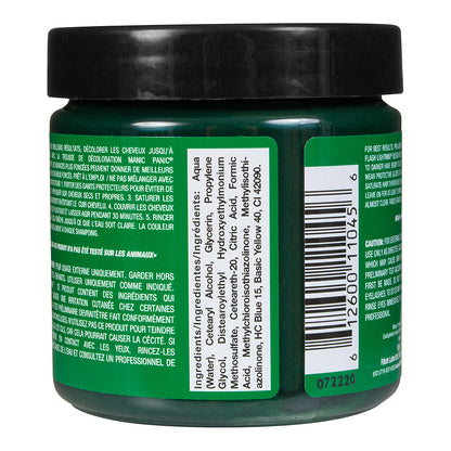 Manic Panic Venus Envy jar back - green semi permanent hair dye 118ml vegan ingredients
