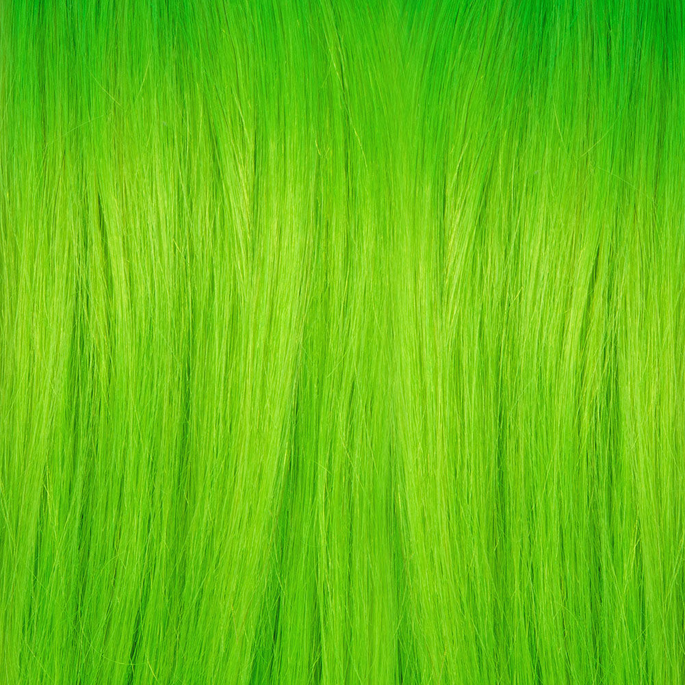 Neon green hair dye swatch - Electric Lizard ultra bright UV reactive by Manic Panic