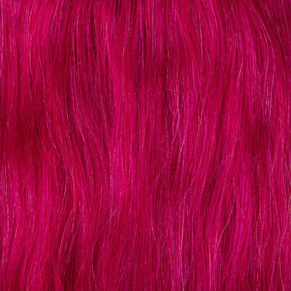 Bright pink semi permanent hair dye swatch - Pink Warrior vibrant hot pink Manic Panic