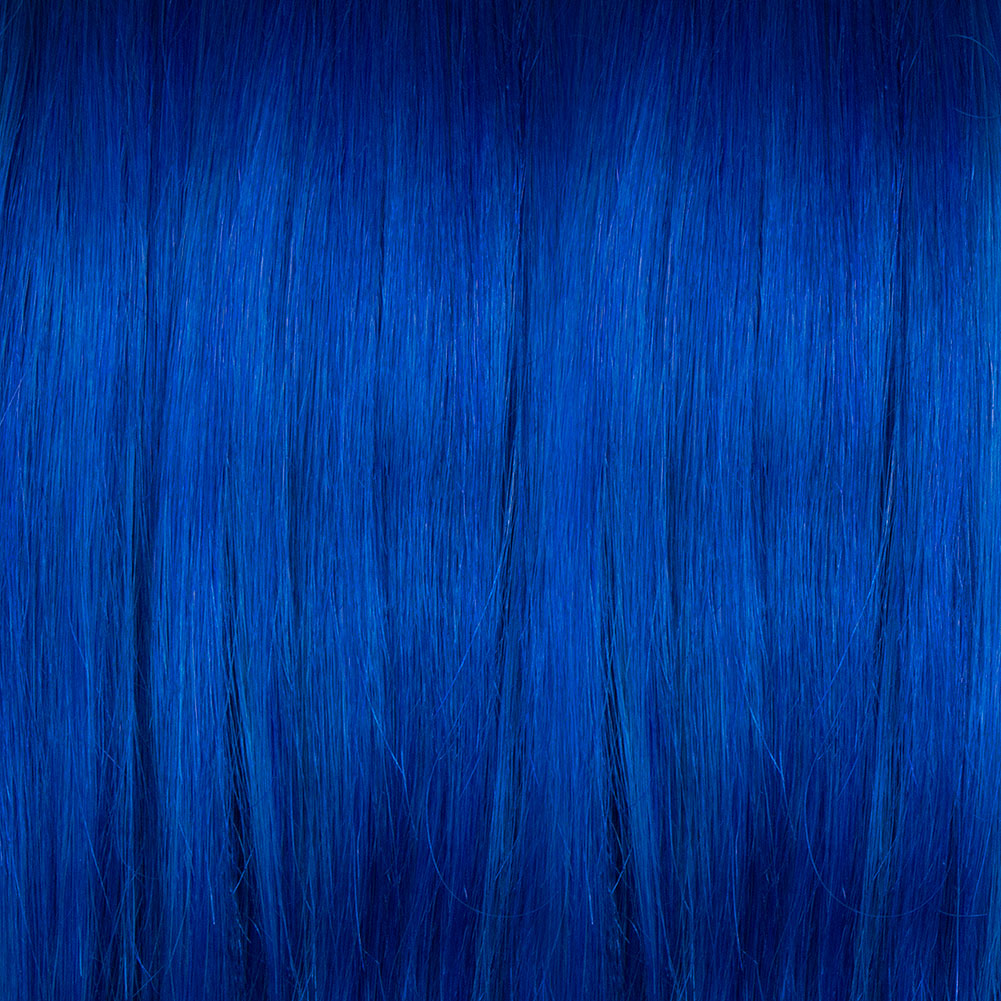 Blue semi permanent hair dye swatch - Rockabilly Blue vibrant cobalt blue Manic Panic