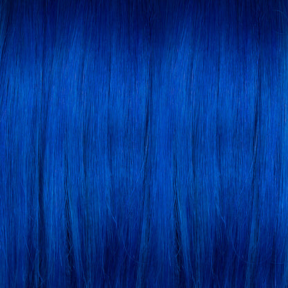 Blue semi permanent hair dye swatch - Rockabilly Blue vibrant cobalt blue Manic Panic