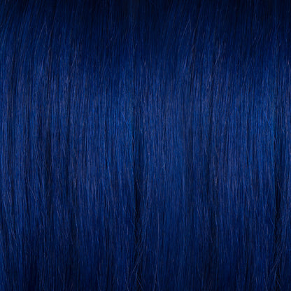 Blue semi permanent hair dye swatch - Shocking Blue intense true blue by Manic Panic