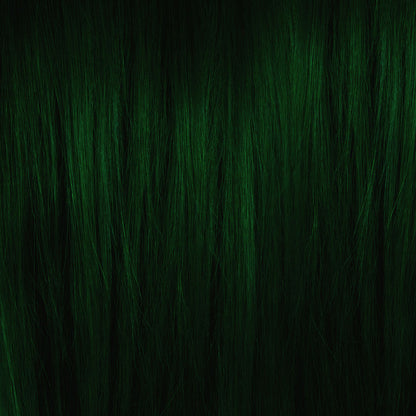 Green semi permanent hair dye swatch - Venus Envy deep dark tropical green Manic Panic