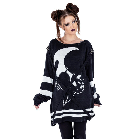 Heartless Moon Cats Jumper - Kate's Clothing