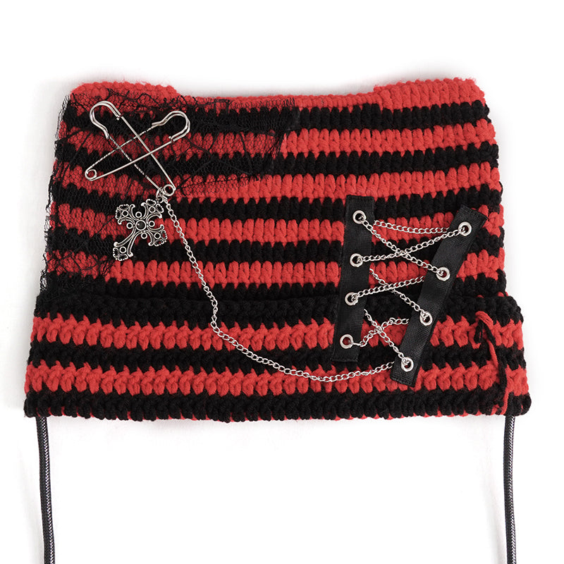 Devil Fashion Musette Hat - Red - Kate's Clothing