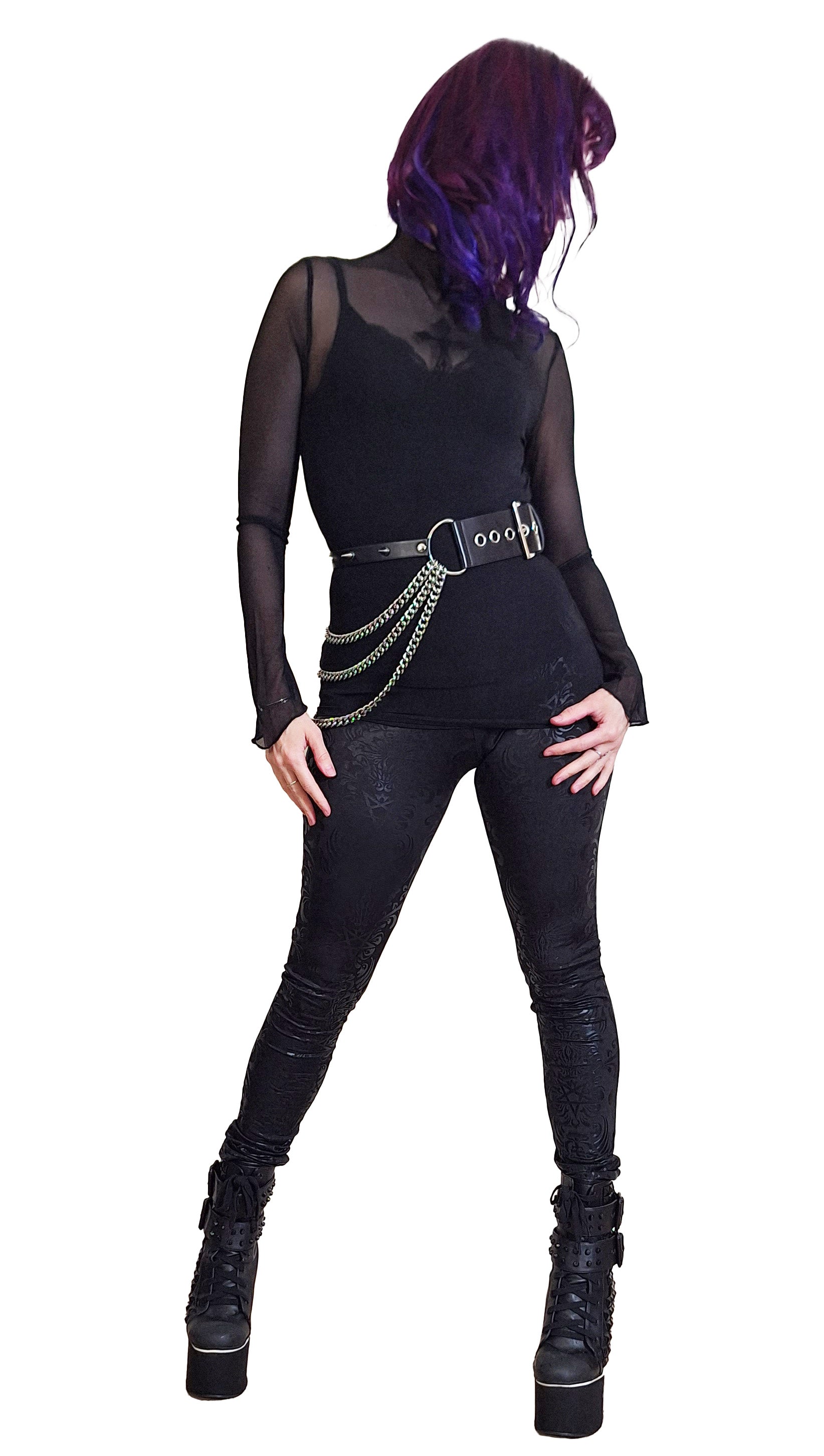 Necessary Evil Nyx Asymmetric Chain Belt - Kate's Clothing