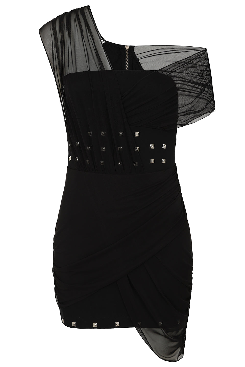 Necessary Evil Misfits Rack - Venus Wrapped Mesh Mini Dress - UK 10