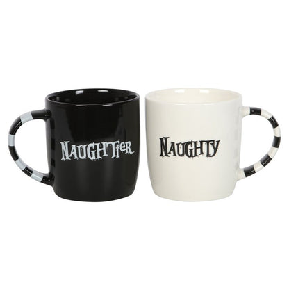 Gothic Gifts Naughty & Naughtier Couples Mug Set - Kate's Clothing