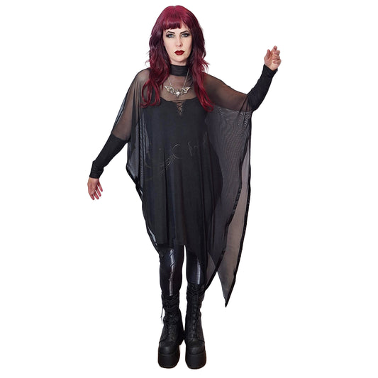 Necessary Evil Anahita Goth Mesh Layer Dress on Kate