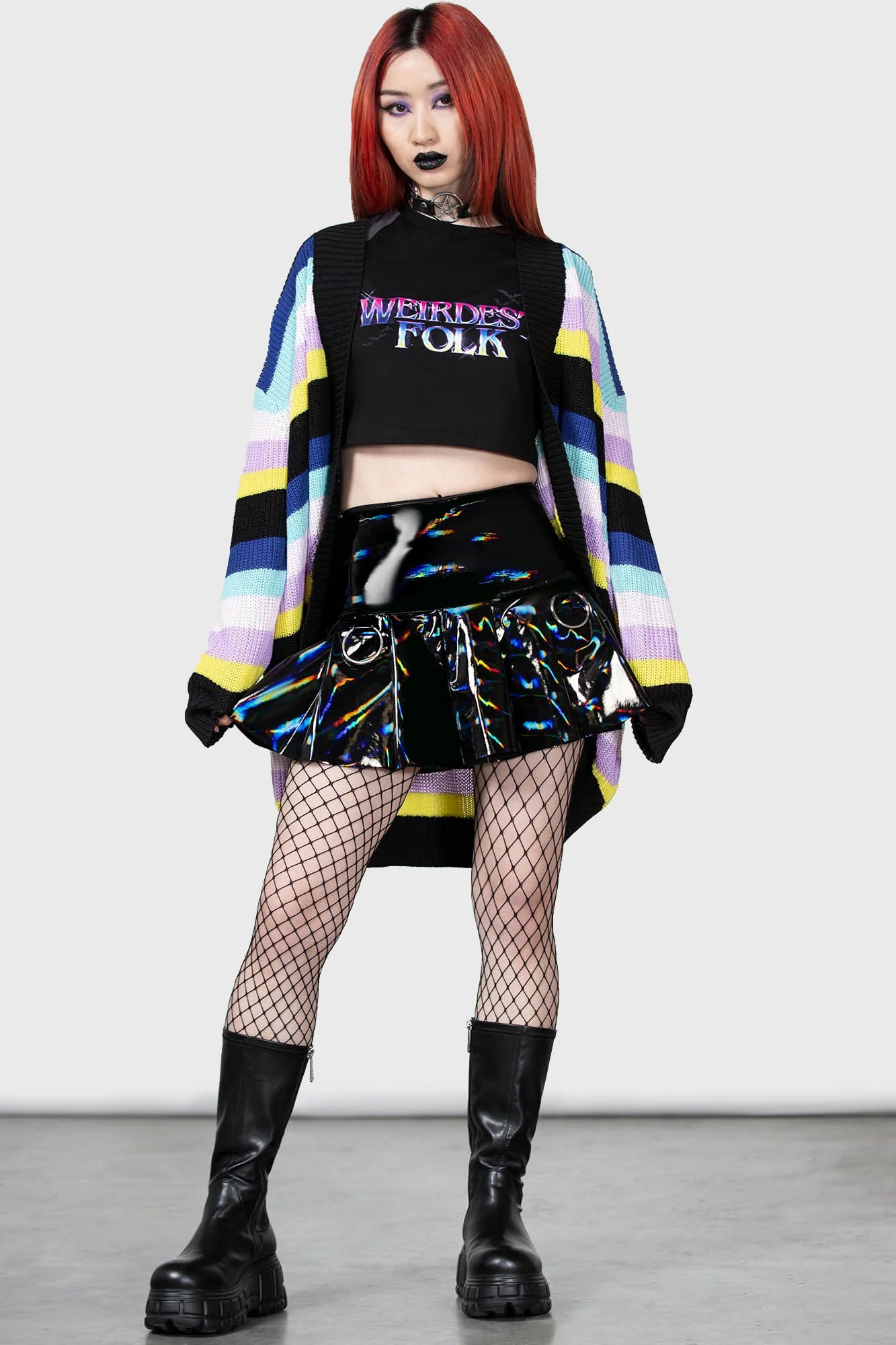 Killstar Neon's Ink Stain Skirt - Kate's Clothing