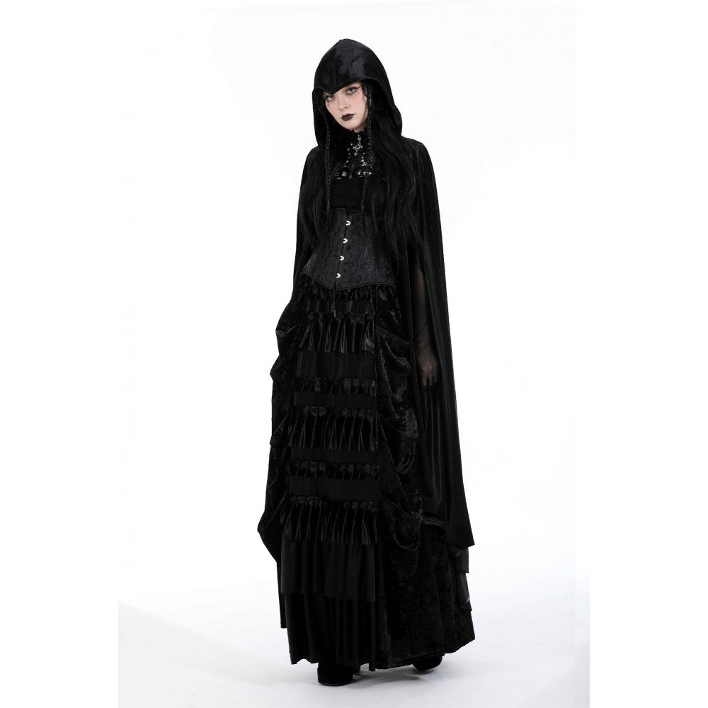 Dark In Love Nerissa Long Hooded Cape - Kate's Clothing
