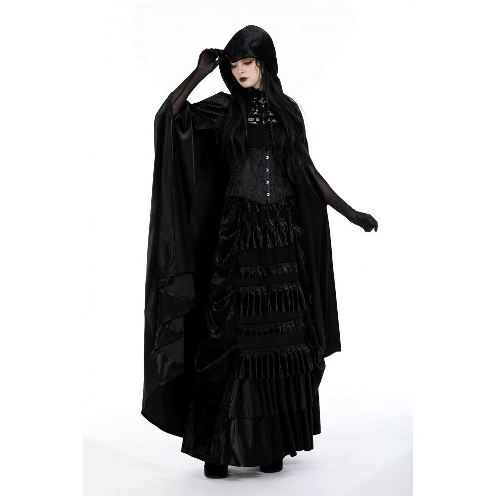 Dark In Love Nerissa Long Hooded Cape - Kate's Clothing