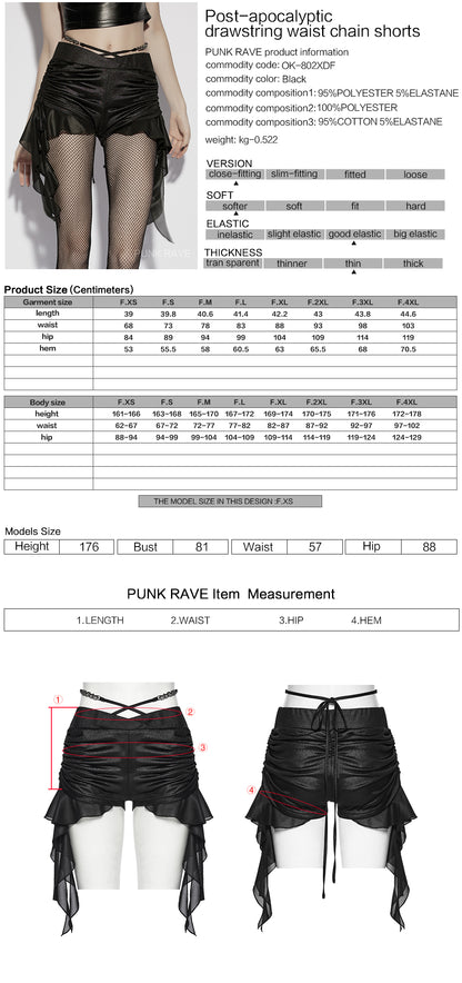Punk Rave Vespera Chain Shorts