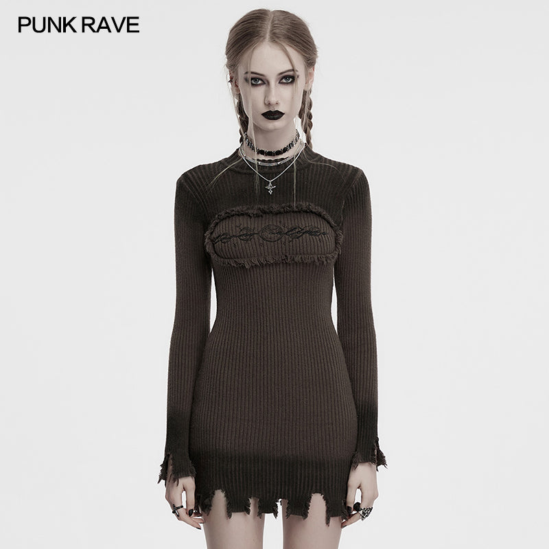 Punk Rave Lunar Eclipse Embroidered Dress