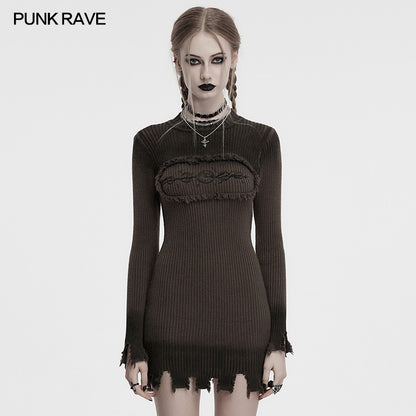 Punk Rave Lunar Eclipse Embroidered Dress
