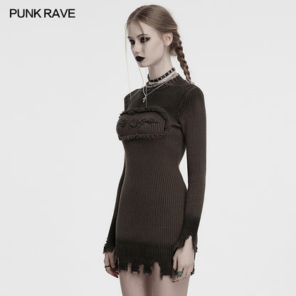Punk Rave Lunar Eclipse Embroidered Dress