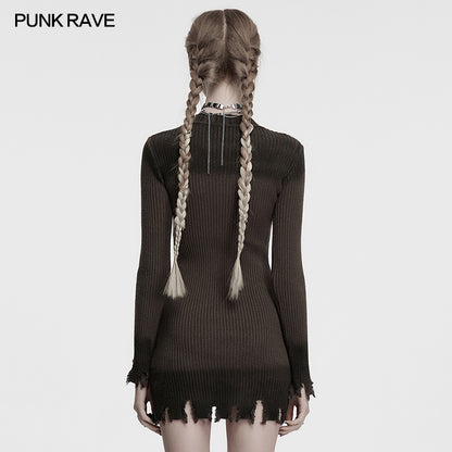 Punk Rave Lunar Eclipse Embroidered Dress