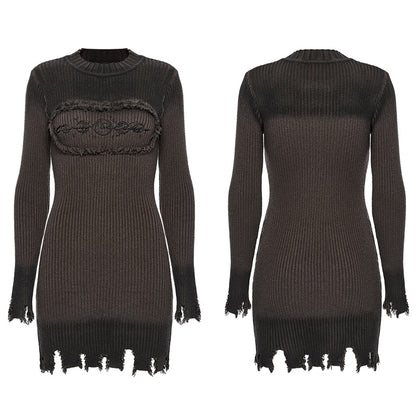 Punk Rave Lunar Eclipse Embroidered Dress