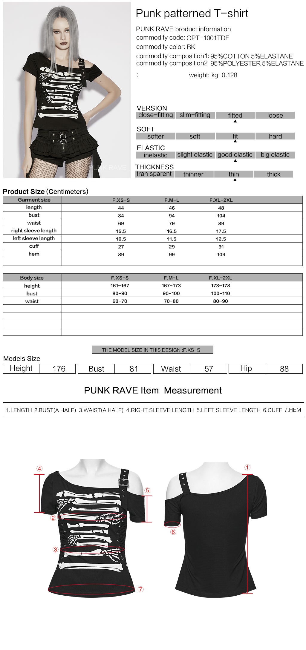 Punk Rave Lilith Skeleton T-shirt