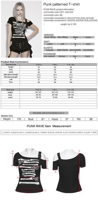 Punk Rave Lilith Skeleton T-shirt