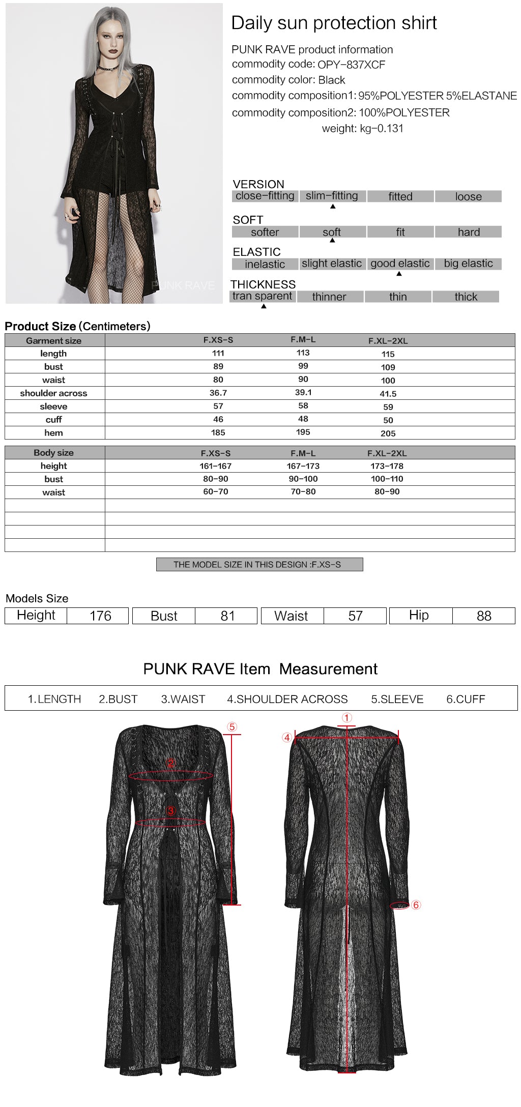 Punk Rave Morgana Sun Protection Cardigan