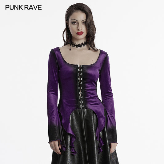 Punk Rave Bronwyn Gradient Printed T-shirt - Kate's Clothing