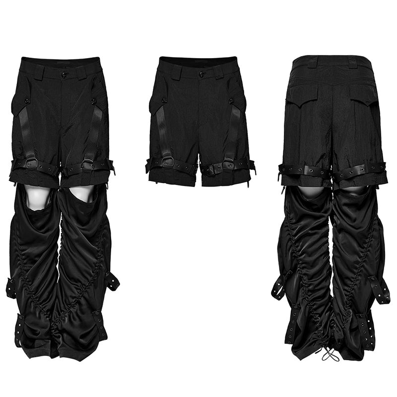 Punk Rave Onyx Cargo Shorts Or Trousers - Kate's Clothing