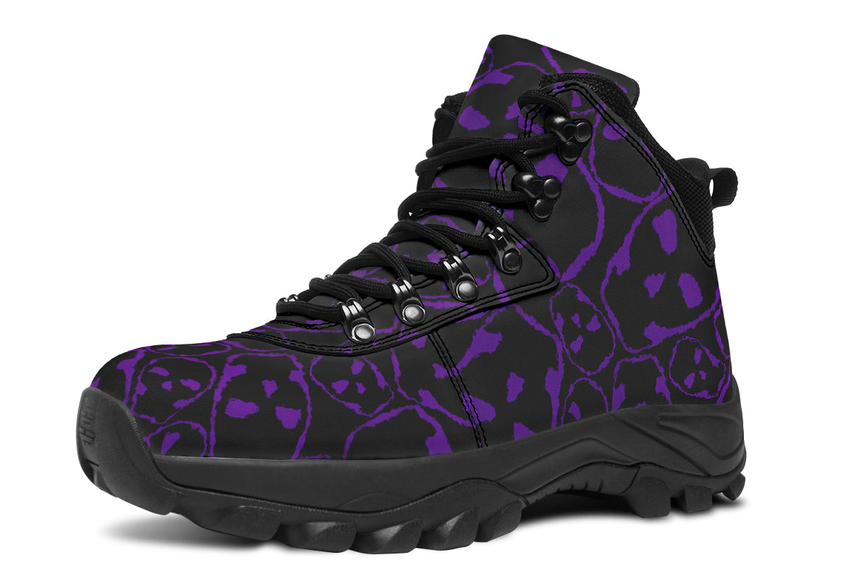 ANTIBrand Tumbling Purple Skulls Walking Boots