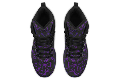 ANTIBrand Tumbling Purple Skulls Walking Boots