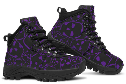 ANTIBrand Tumbling Purple Skulls Walking Boots