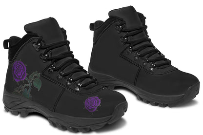 ANTIBrand Rose Painting Purple Walking Boots