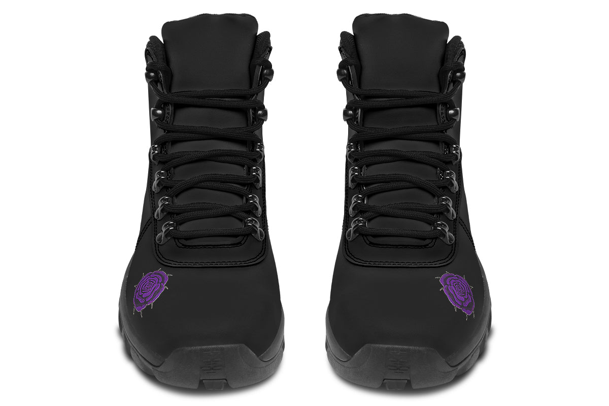 ANTIBrand Rose Painting Purple Walking Boots
