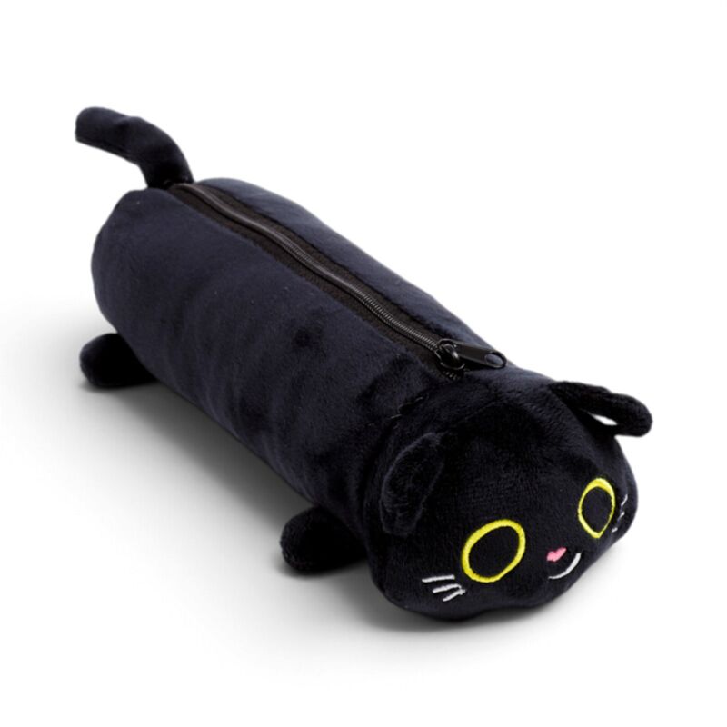 Gothic Gifts Lucky the Black Cat Plush Pencil Case