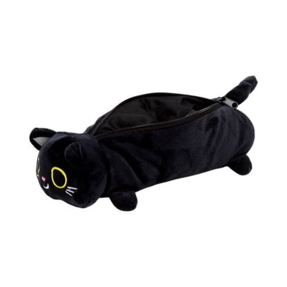 Gothic Gifts Lucky the Black Cat Plush Pencil Case