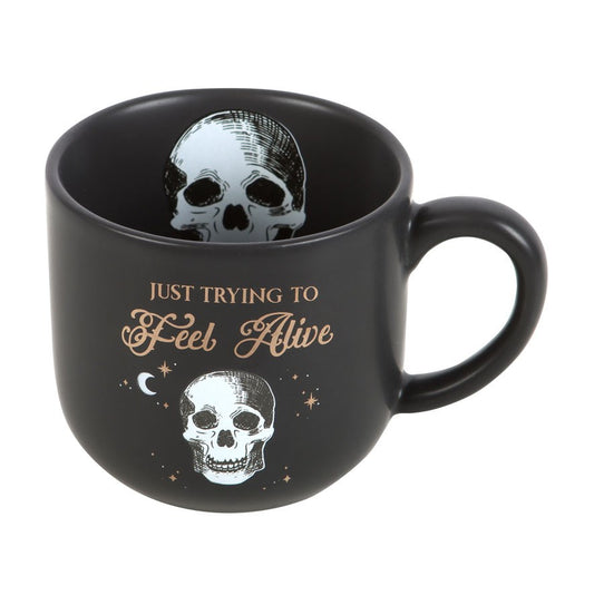 Gothic Gifts Trying to Feel Alive Mug - Kate's Clothing