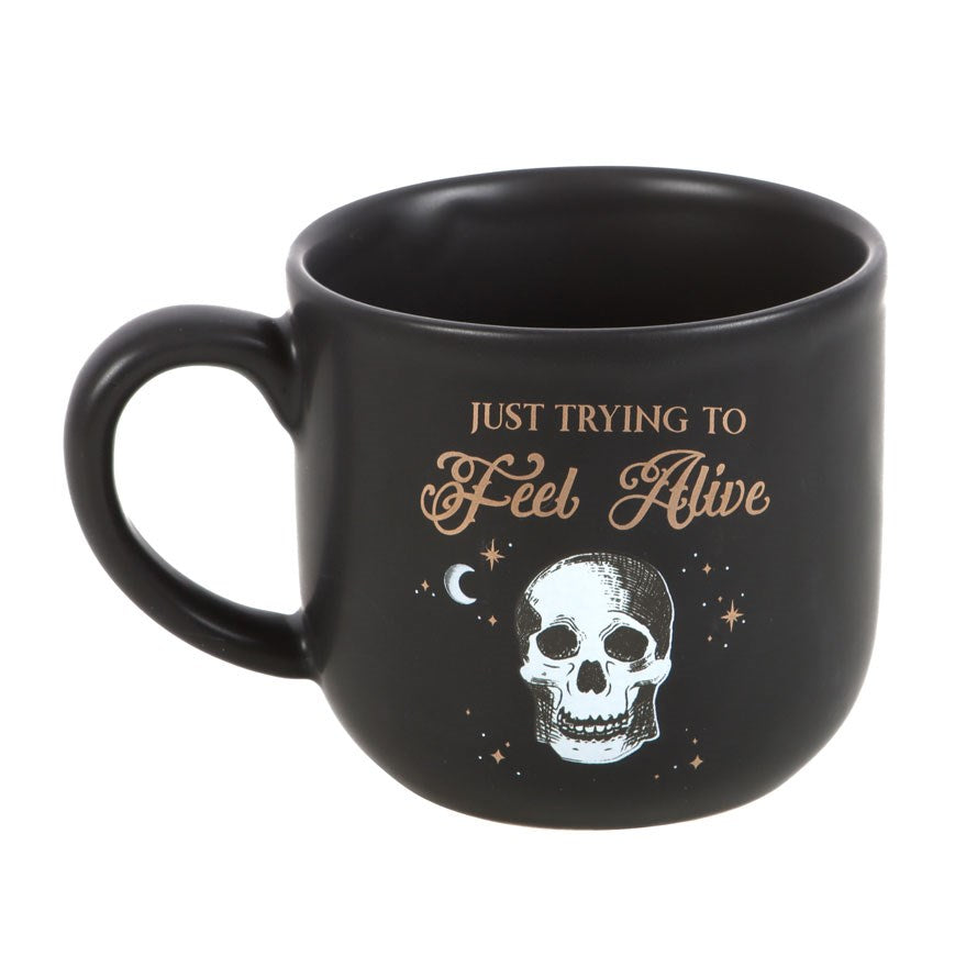 Gothic Gifts Trying to Feel Alive Mug - Kate's Clothing