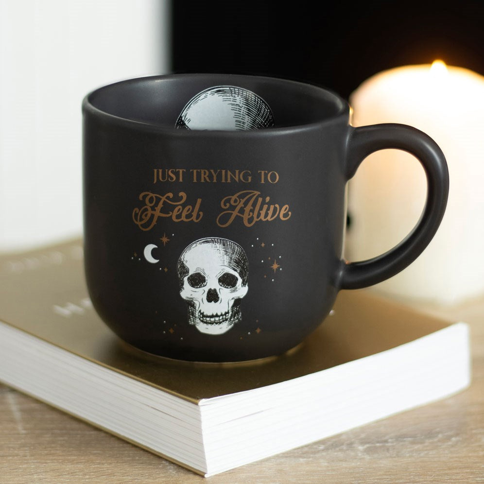 Gothic Gifts Trying to Feel Alive Mug - Kate's Clothing
