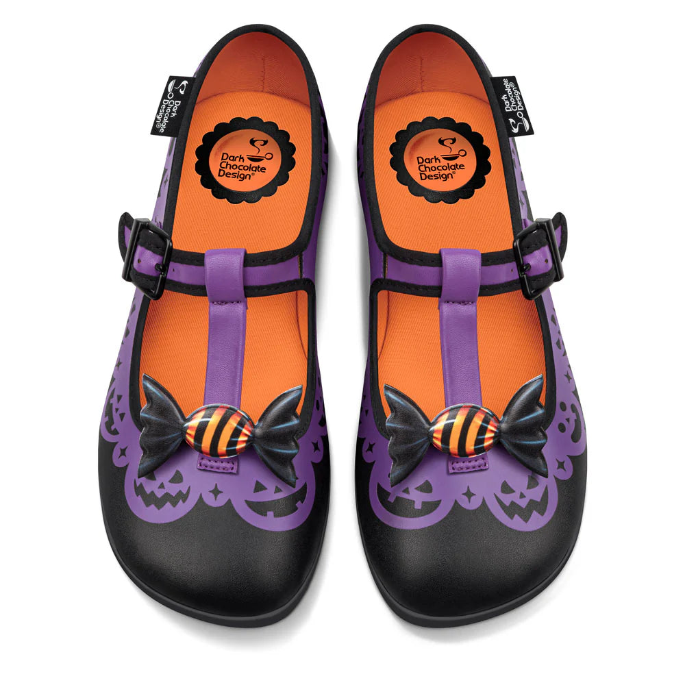 Chocolaticas® Pumpkin Twist Women's Mary Jane Flat Shoes - Kate's Clothing