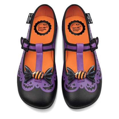 Chocolaticas® Pumpkin Twist Women's Mary Jane Flat Shoes - Kate's Clothing
