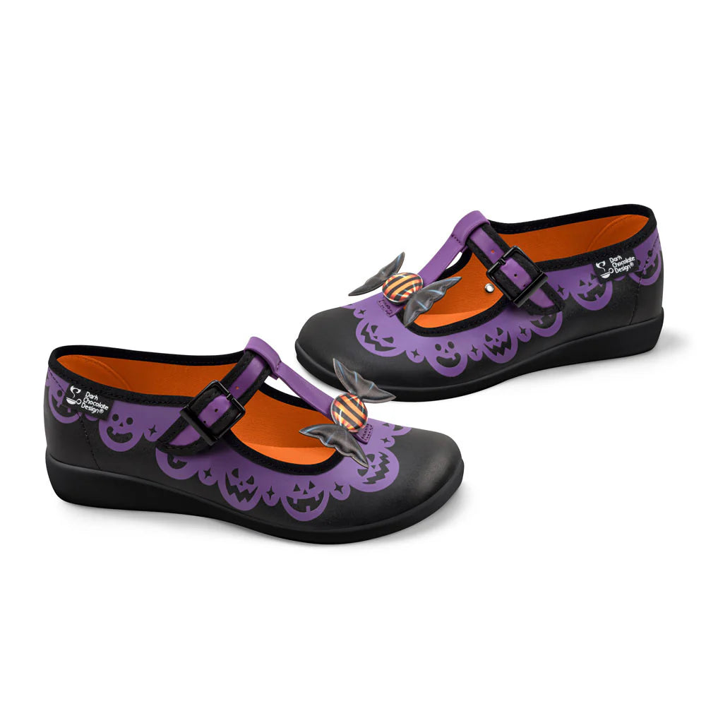 Chocolaticas® Pumpkin Twist Women's Mary Jane Flat Shoes - Kate's Clothing