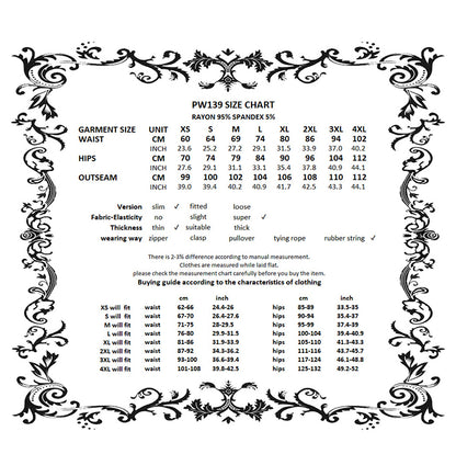 Punk Rave Goth Flare Leggings