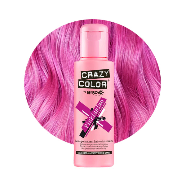 Crazy Colour Semi Permanent Hair Dye - Pinkissimo - Kate's Clothing
