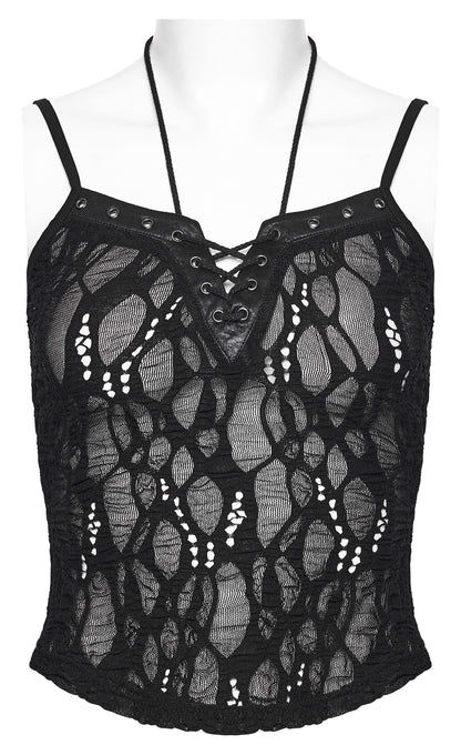Punk Rave Elara Openwork Lace Camisole Front