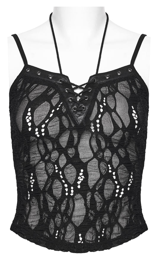 Punk Rave Elara Openwork Lace Camisole Front