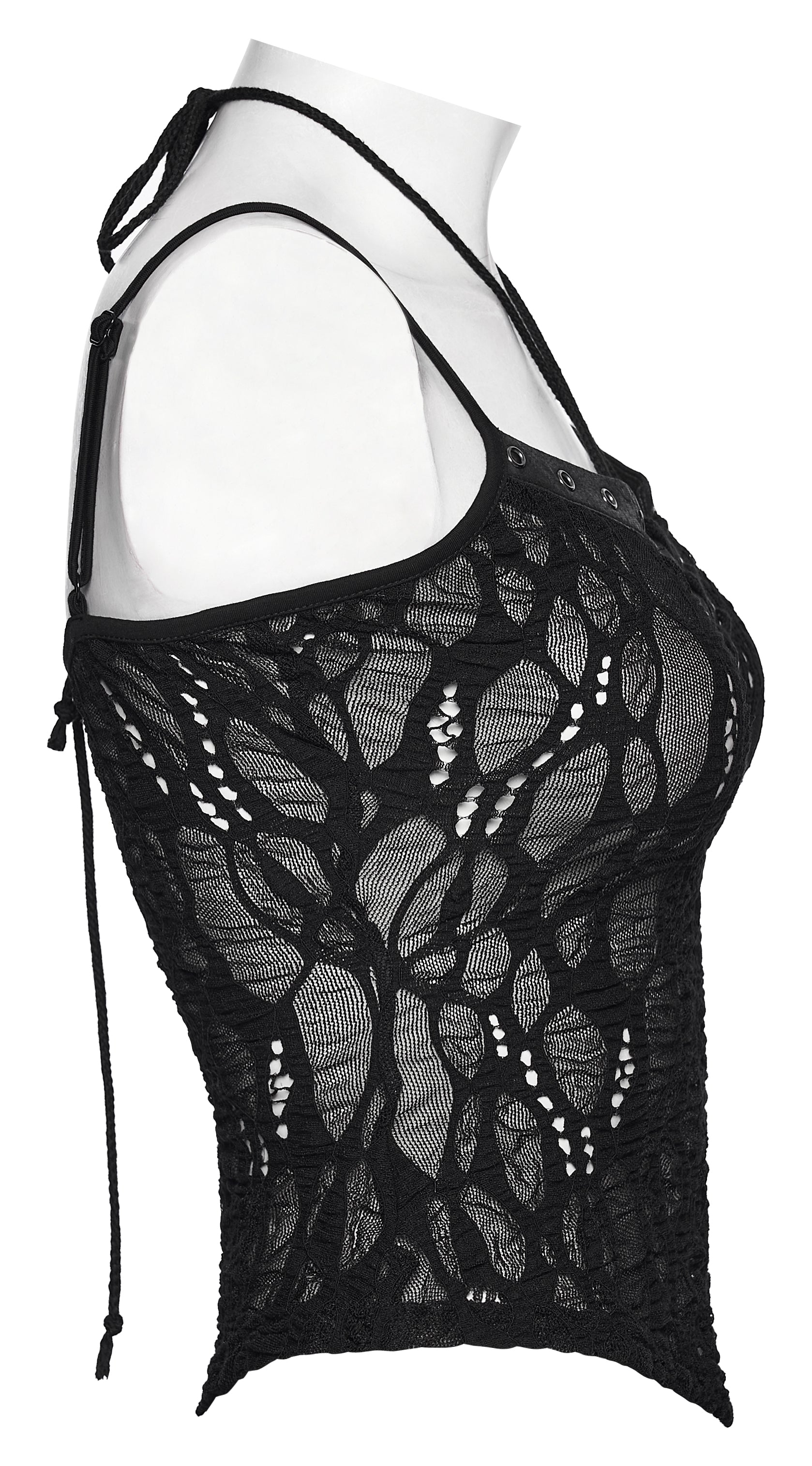 Punk Rave Elara Openwork Lace Camisole Side View