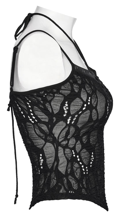Punk Rave Elara Openwork Lace Camisole Side View